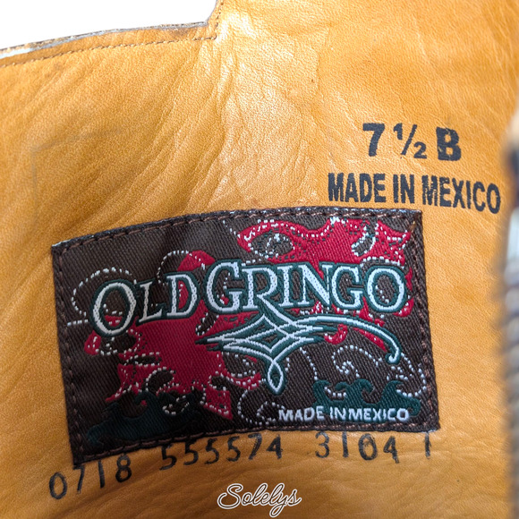 Old Gringo Amber Embroidered Brown Turquoise Short Sintino Toe Cowboy Boot 7.5B - Picture 5 of 10